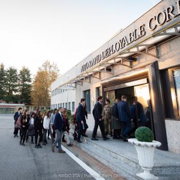 University Students enter the NATO Rapid Deployable Corps Italy Headquarters